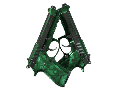 Dual Berettas Polished Malachite (Souvenir Minimal Wear)
