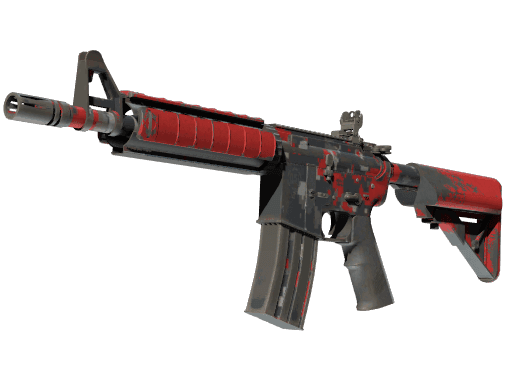 M4A4 Red DDPAT (Souvenir Well-Worn)