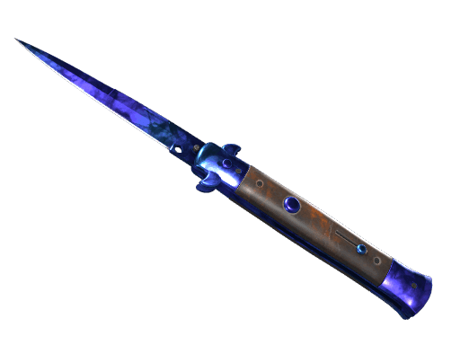 Stiletto Knife Doppler Sapphire (Minimal Wear)