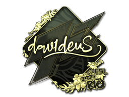 dav1deuS (Gold) CS2 Sticker