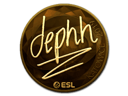 dephh (Gold) CS2 Sticker