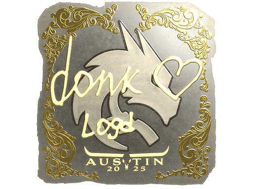 donk (Gold) CS2 Sticker
