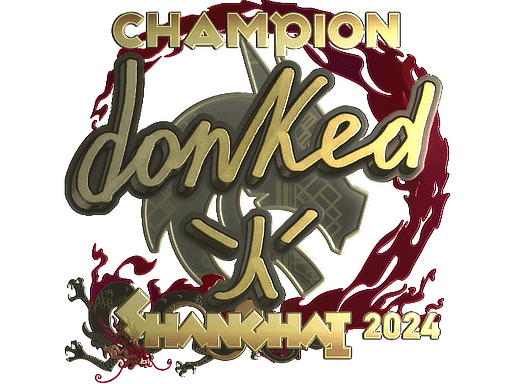 donk (Gold, Champion) CS2 Sticker