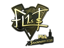FL1T (Gold) CS2 Sticker