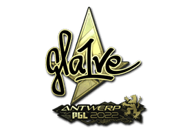 gla1ve (Gold) CS2 Sticker