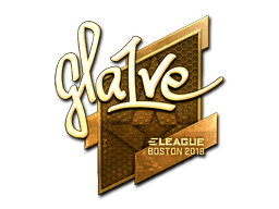 gla1ve (Gold) CS2 Sticker
