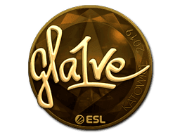 gla1ve (Gold) CS2 Sticker