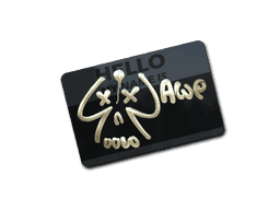 Hello AWP (Gold) CS2 Sticker