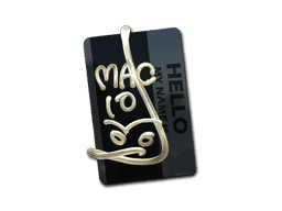 Hello MAC-10 (Gold) CS2 Sticker