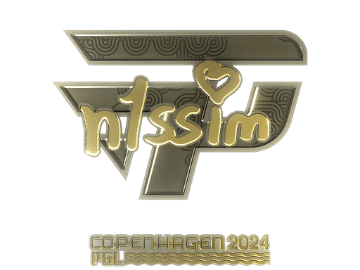 n1ssim (Gold) CS2 Sticker
