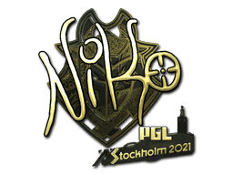 NiKo (Gold) CS2 Sticker