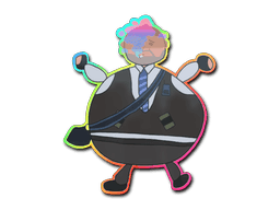 Poorly Drawn Number K (Holo) CS2 Sticker