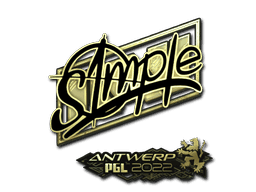 s1mple (Gold) CS2 Sticker