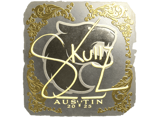 skullz (Gold) CS2 Sticker