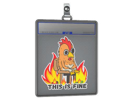 This Is Fine (Chicken) CS2 Sticker