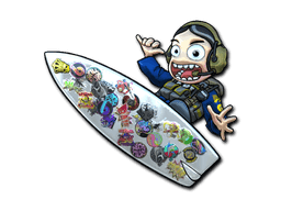 Sticker Bomb Surf Ava (Foil) CS2 Sticker