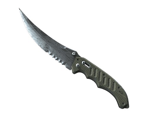 Flip Knife Damascus Steel (Minimal Wear)