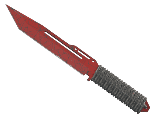 Paracord Knife Crimson Web (Well-Worn)