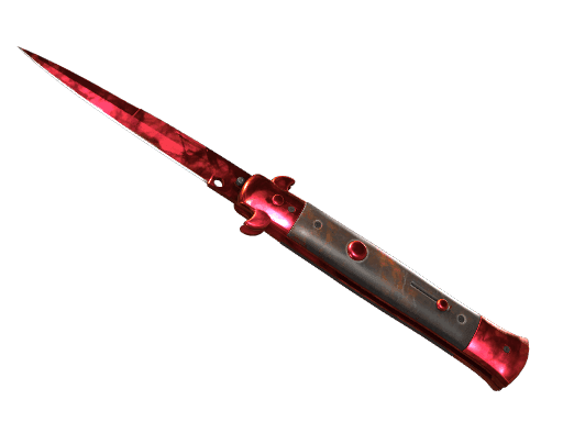 Stiletto Knife Doppler Ruby (Minimal Wear)