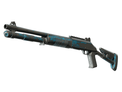 XM1014 VariCamo Blue (Battle Scarred)