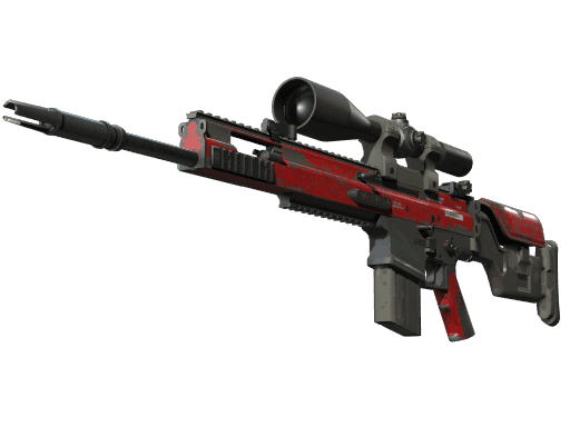 SCAR-20 Crimson Web (Well-Worn)