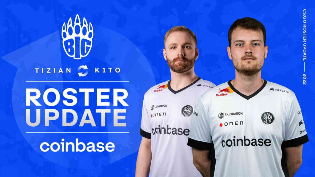 k1to returns to BIG’s main CS:GO roster, replaces tiziaN