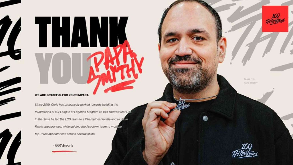 100 Thieves’ LoL GM PapaSmithy leaves the organization