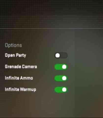 Smoke practice server settings