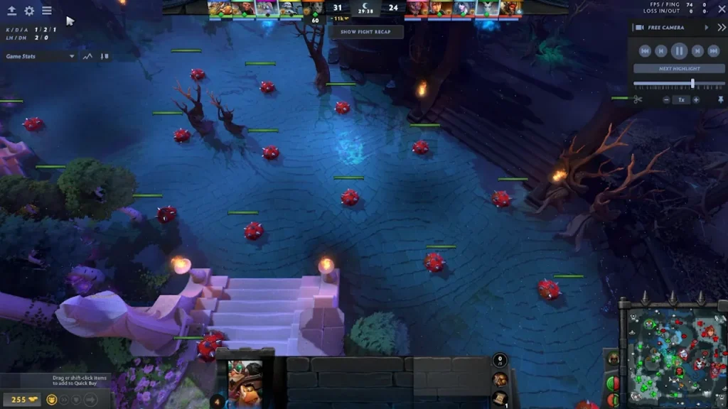 Techies putting mines in Dota 2
