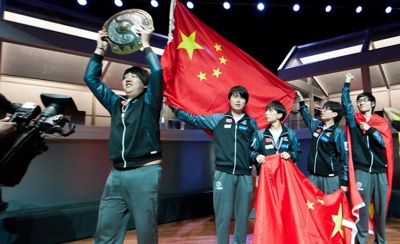 Invictus Gaming after winning The International 2012