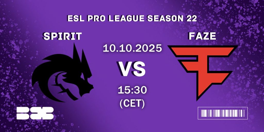 Spirit vs FaZe – Quarter-final Prediction – ESL Pro League Season 22