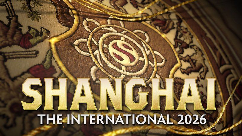 An image of The International's logo and Shanghai