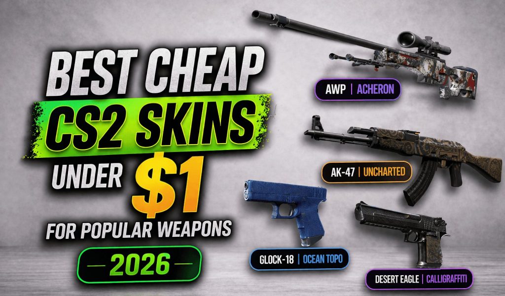 Best Cheap CS2 Skins Under $1 for Popular Weapons (2026)