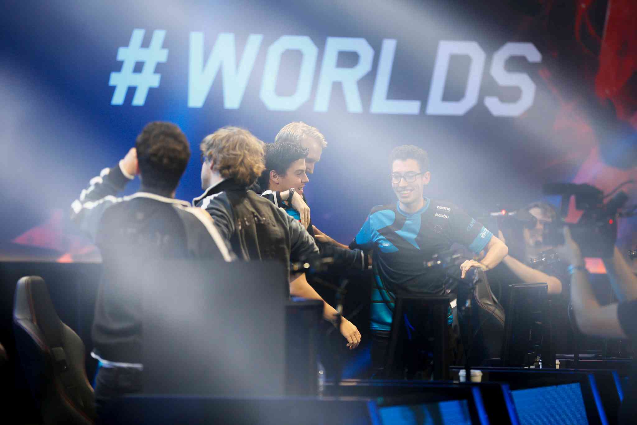 Origen after defeating Flash Wolves in the Worlds 2015 quarterfinals