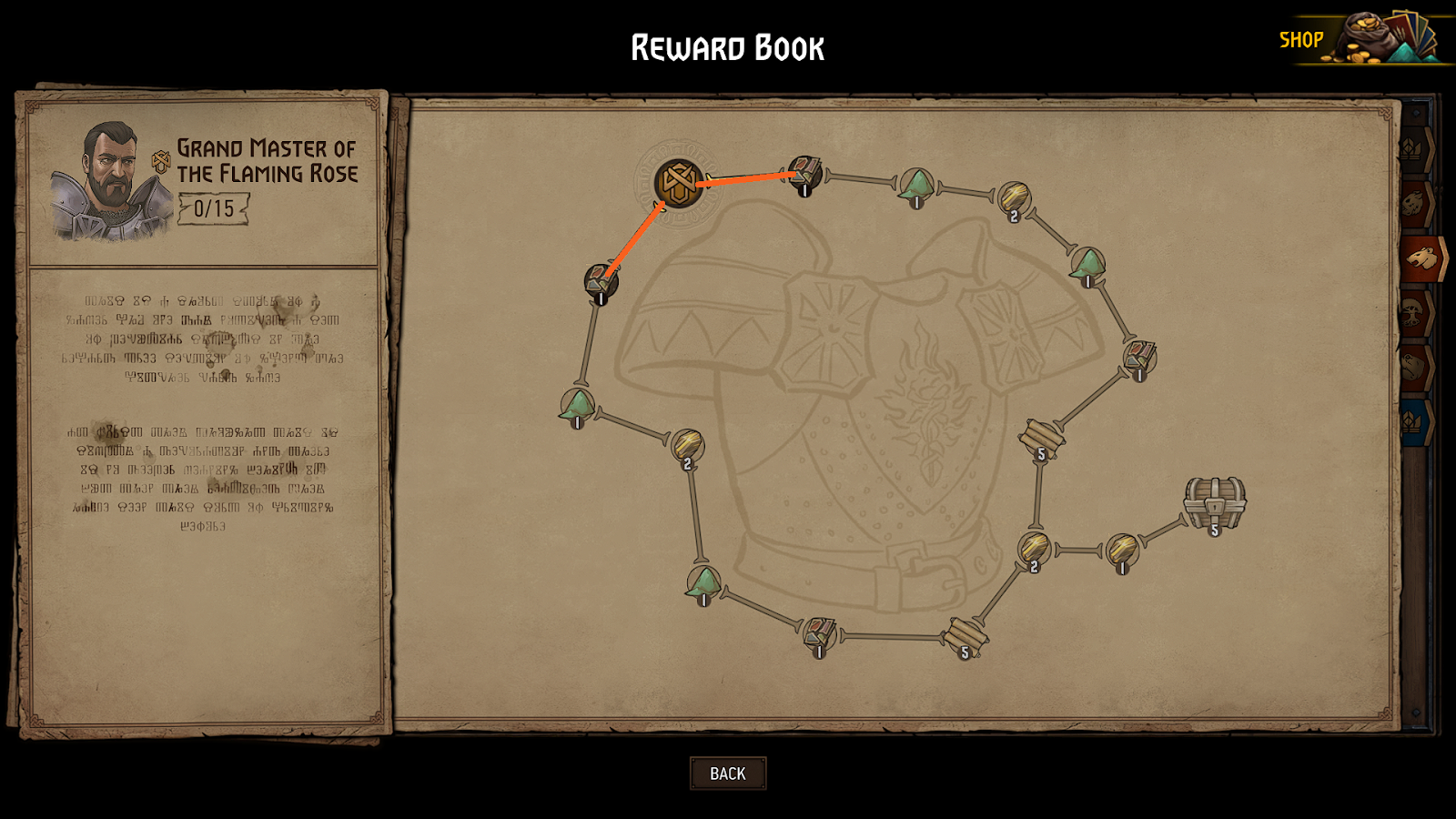The best path for cheap scraps in Gwent's Grand Master of the Flaming Rose reward tree
