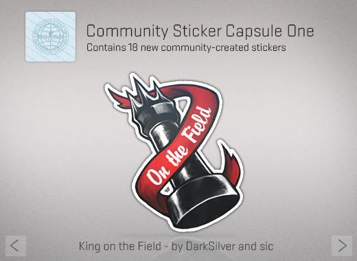 King on the Field sticker. Credit: Valve