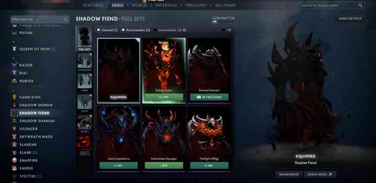 Dota 2's New Armory. Credit: Valve