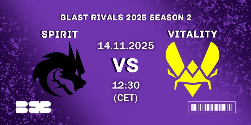 Spirit vs Vitality – Quarter-final Prediction – BLAST Rivals 2025 S2